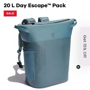 Hydro Flask Blue Backpack 20L Waterproof Roll-Top